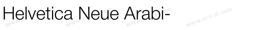 Helvetica Neue Arabi字体转换